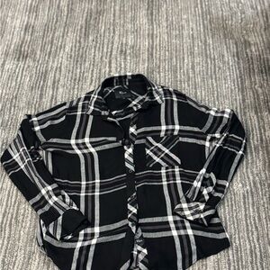 Rails Black and Gray Checkered woman